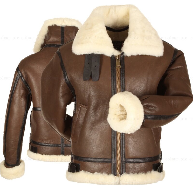 Кожаная куртка-Авиатор B3, куртка-бомбер с мехом, летающая авиация, ВВС США, самый теплый Полярный плащ для мужчин и женщин