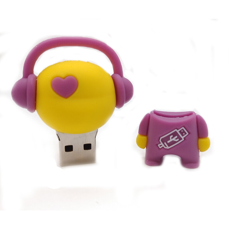 Cartoon zabawki muzyczne USB flash jazdy 64gb 32gb 16gb 8gb 4gb music man pendrives dysku U rzeczywista pojemność pen drive śliczne cle usb 2.0