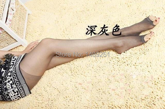 Women Sexy Candy Color Tight With Toe Feet For Fish Mouth Shoes High Quality Nylon Velvet Stockings Free Shipping