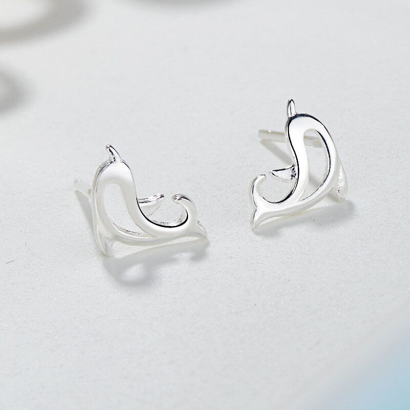 FENGLI Nette Silber Trendy Ohrring Nette Ozean Tier Stud Ohrringe für Frauen Mode Schmuck Mädchen Geschenk Großhandel