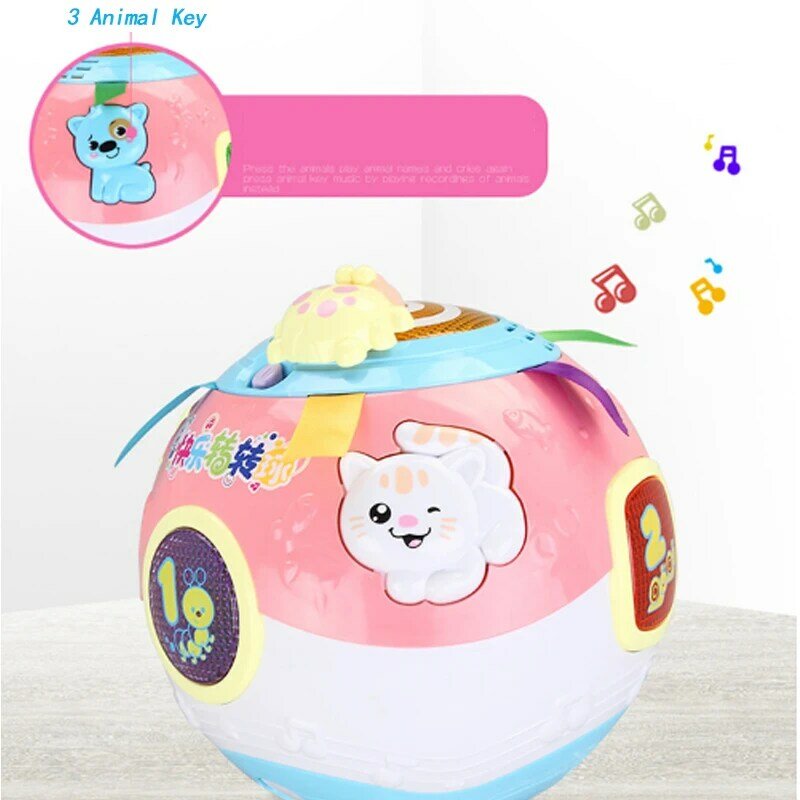 Glücklich Drehen Ball Musical Spielzeug Kann Gedreht Baby Fang Eltern-kind-Interaktive Puzzles Mit Licht Baby Spielzeug Ball modell