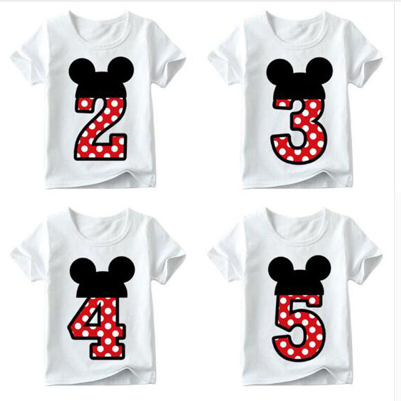 DERMSPE Fashion Summer Trend Kids 0-10 Children Girls Boys Cotton Short Sleeve Cute Cartoon Print Clothes Tops Kids Baby T-shirt