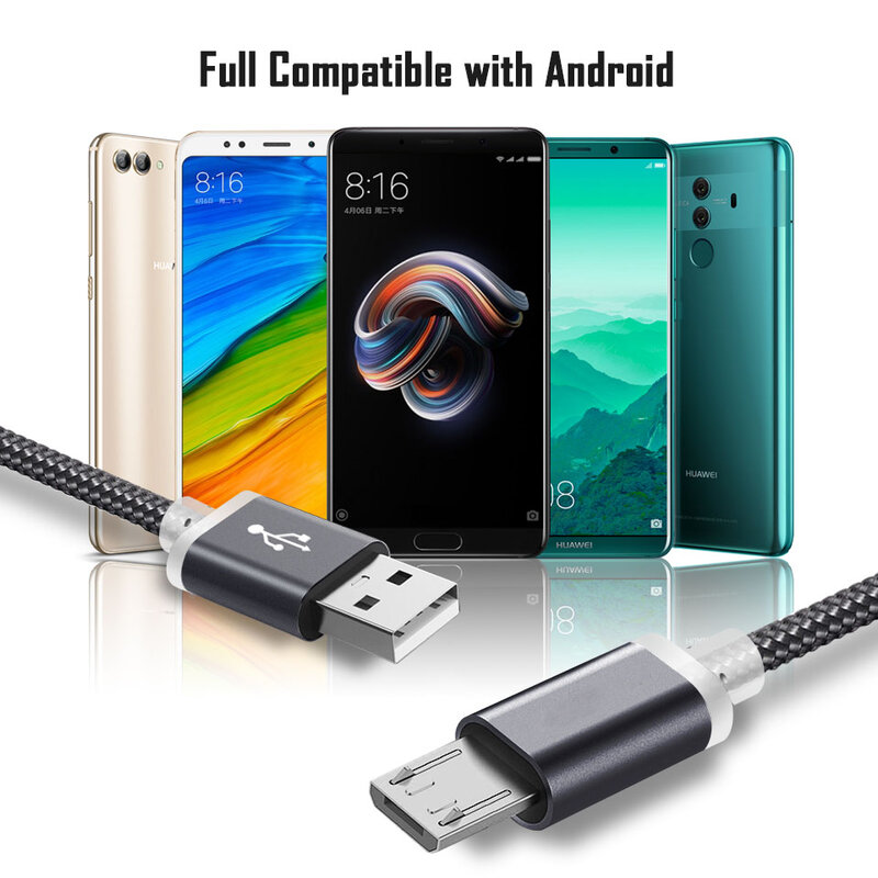 9mm Micro Usb Cable Long Plug Charging Cord Wire For Oukitel K10000 Pro C12 C13 Umidigi A5 A3 Blackview A60 A7 Bv5500 Zoji Z8