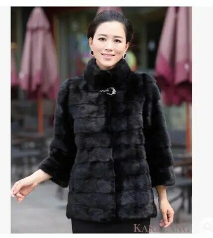Casacos de inverno feminino mulheres imitação de pele de vison casual longo feminino preto branco inverno outono falso casacos de pele k301