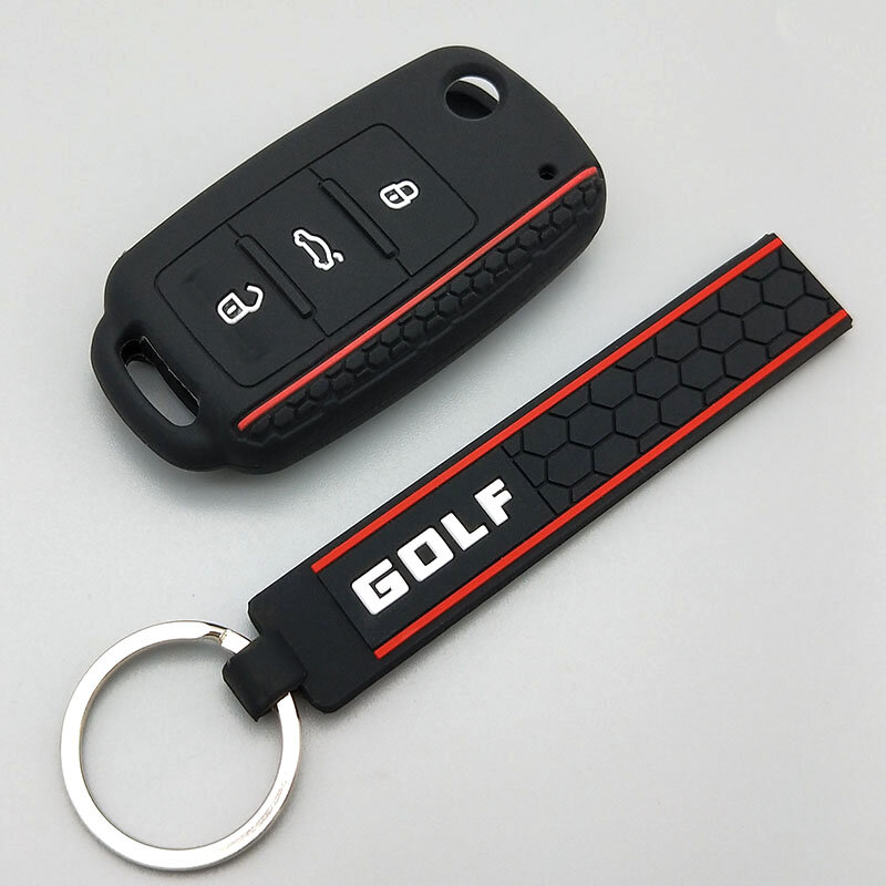 Capa protetora para chaves de carro, proteção para chaves de volkswagen polo, passat b5, golf 4, 5, 6, mk5, mk6, eos, bora, beetle, tsi