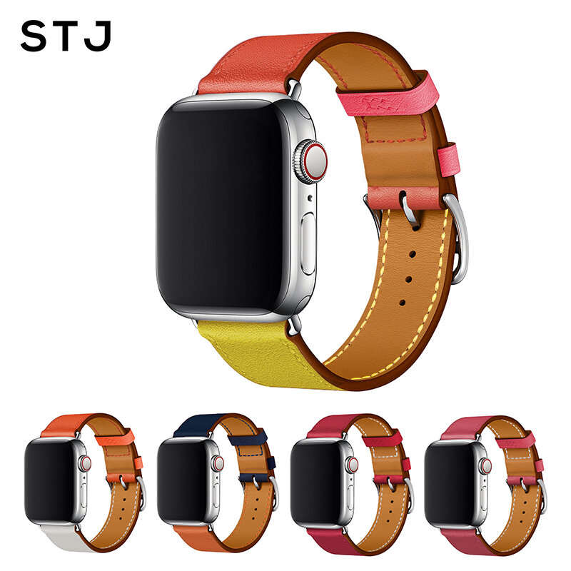 STJ Singolo Tour Fascia Per Apple Serie di Orologi 4/3/2/1 38 millimetri 42 millimetri/40 millimetri 44 millimetri Per iwatch Cinturino In Pelle Per Apple Cinturino di Vigilanza