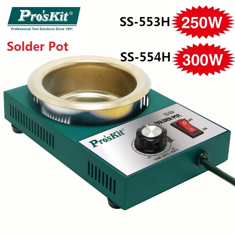 ProsKit Soldering Iron Lead Free Solder Pot  Soldering Desoldering Bath Tin melting furnace Wire Tinning Tool