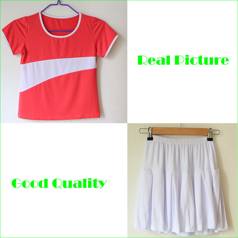 Женский спортивный костюм из двух предметов, футболка с коротким рукавом и юбка для тенниса и занятий йогой, для тренировок, для девочек