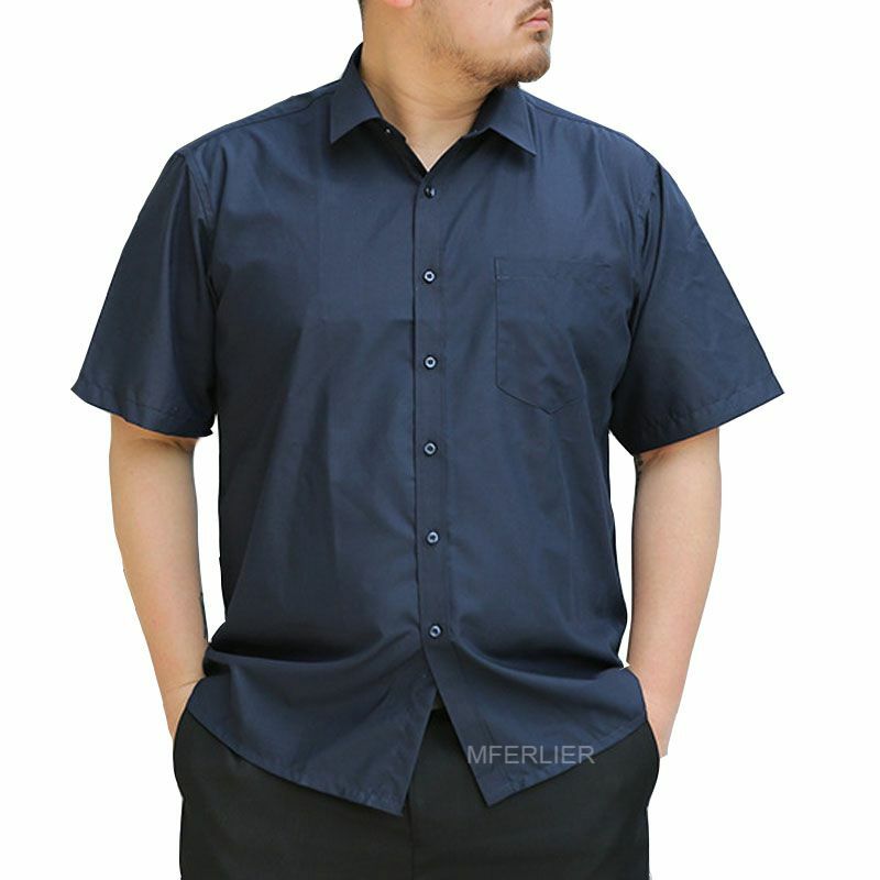 Lato Plus size mężczyźni koszula 5XL 6XL 7XL 8XL 9XL 10XL biust 164 cm z krótkim rękawem duży rozmiar męskie koszule