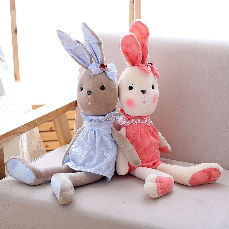 Super cute High quality stuffed plush toys rabbits in lace skirts Fashion rabbit doll toy for girl Valentine kids birthday gifts