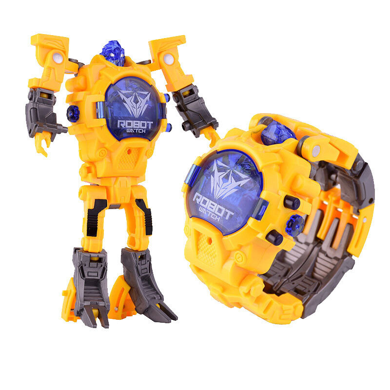 Deformasi Robot Anak Watch Transformers Elektronik Jam Tangan Anak Bayi Mainan Pendidikan Anak Jam Tangan Digital Anak Laki-laki Gadis Jam