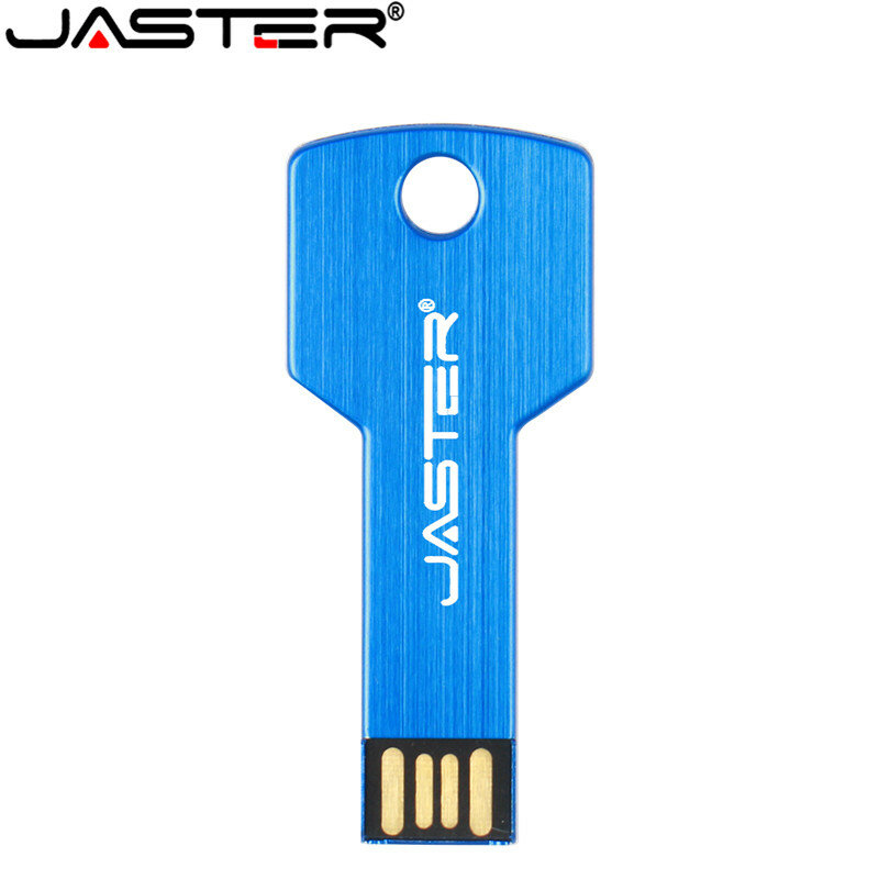 Jaster Hình Chìa Khóa USB 2.0 Đèn LED Chống Nước Bút 64GB USB 32GB 16GB 4GB thẻ Nhớ 8GB Pendrive Tùy Chỉnh Logo