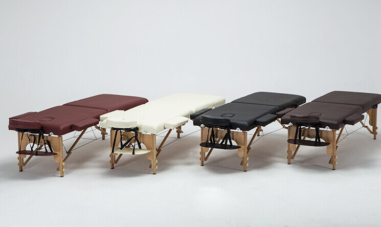 Profesjonalne przenośne stoły do masażu Spa składane z pojemnik do przechowywania meble Salon drewniane łóżko składane masażu kosmetycznego
