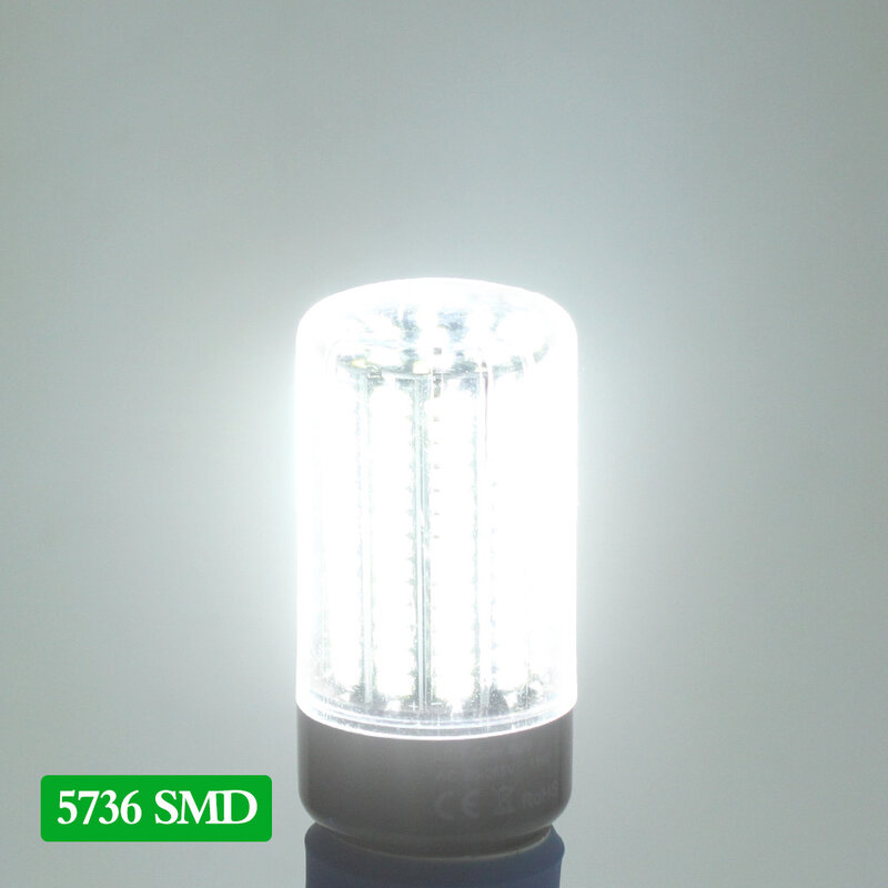 شمعة عالية لا وميض 5736 SMD E27 E14 3.5W 5W 7W 8W 12W 15W LED الذرة لمبة ضوء 85V-265V ثابت الحالي 28-156LEDs مصباح