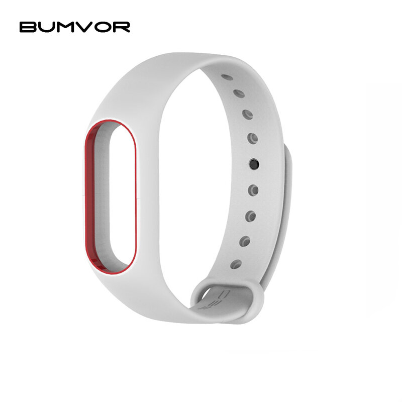 Colorful Women Men Fitness Waterproof Cover Silicone strap two-color Wrist Band Strap for Xiaomi Mi Band 2  Smart Bracelet