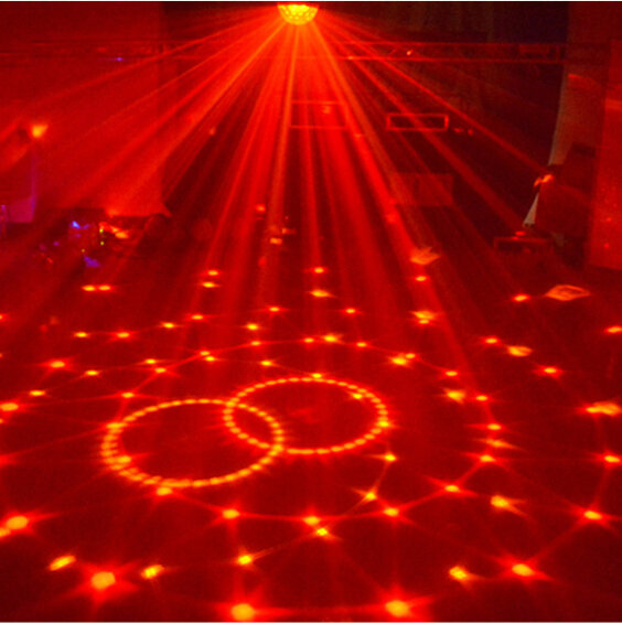 Luminária led para palco com controle de som, 6 cores, bola de cristal mágica, luz discoteca, festa, 110-220v, luz laser, projetor de natal