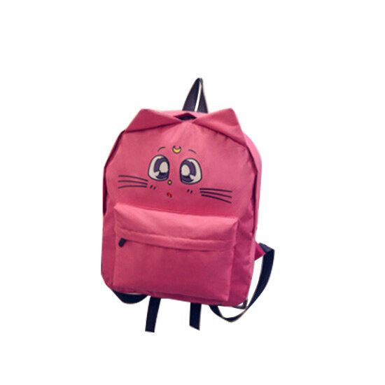 1 pçs sacos de escola mochila lona para adolescentes dos desenhos animados 2017 quente gato orelha mochilas bolsa feminina