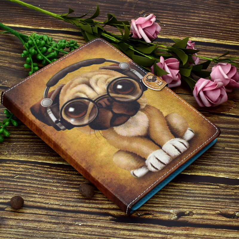 Universele 8 "Tabletten Funda voor 8 inch Luxe Cartoon Print Leather Wallet Magnetic Flip Case Cover Coque Shell Volledige skin Stand