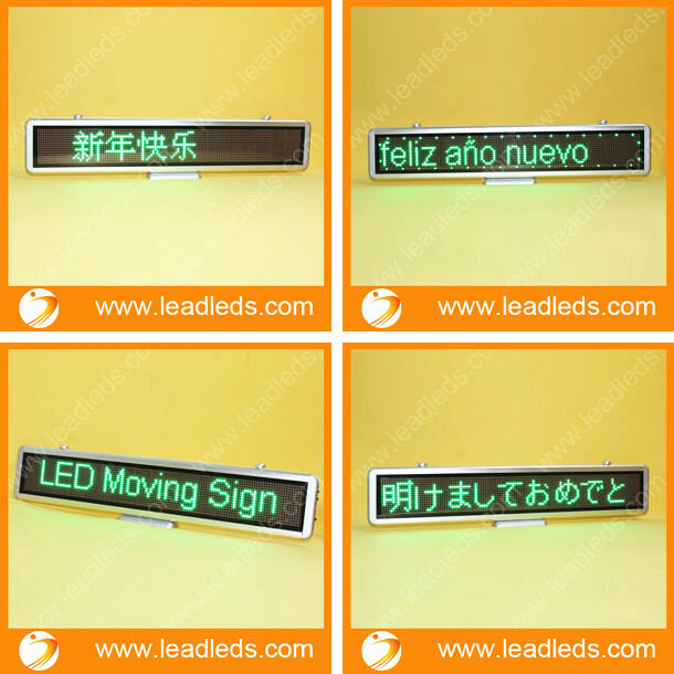 Tablero de publicidad de escritorio, señal de mensaje LED programable SMD, 56cm, 16x128-pantalla verde