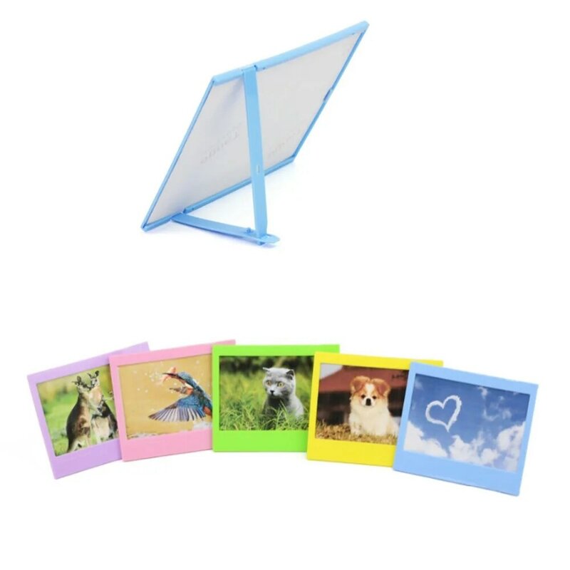 5x Colorful Photo Decor Borders Stand Photo Frame Set for instax WIDE 300 Instant Camera 5 inch Films