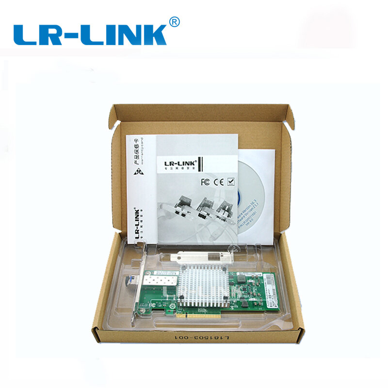 LR-LINK 9801bf-tx/rx 2 pces 10 gigabit ethernet placa de fibra óptica servidor adaptador pci-express controlador de rede intel 82599 nic