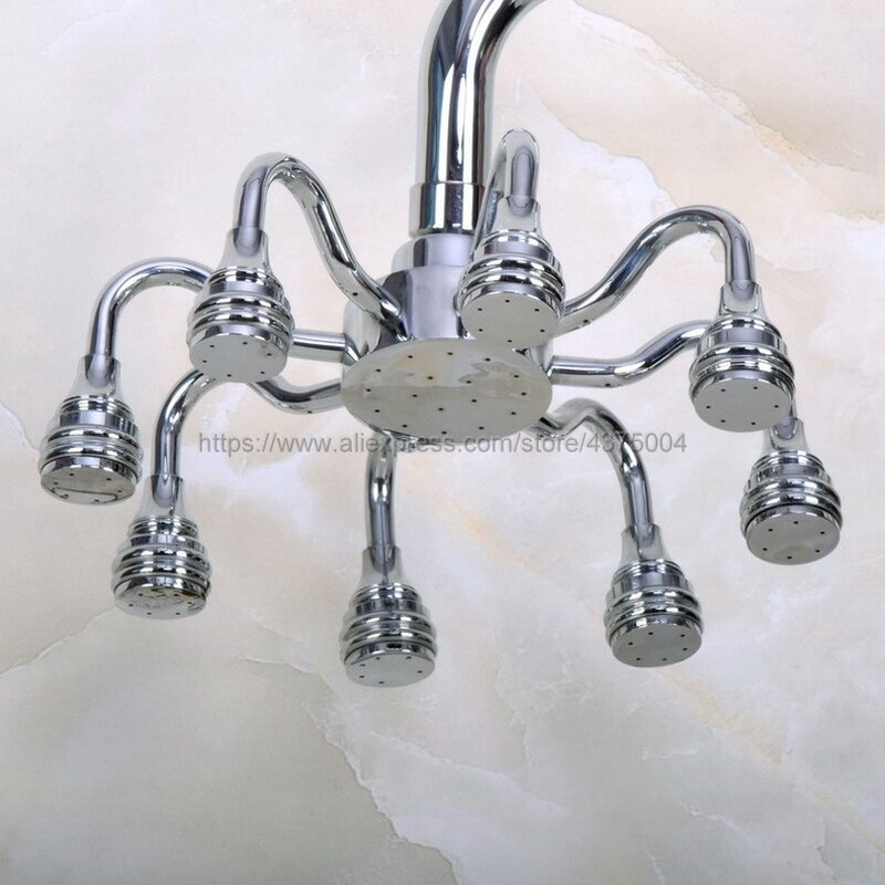 Cabezal de ducha de latón cromado de estilo moderno, accesorios para baño de ducha, 8 pulgadas, Nsh207