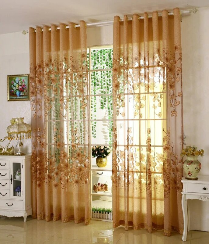 Byetee-cortinas de tul de lujo para ventana de sala de estar, ventanas de cocina, acabado de puerta, transparentes europeas