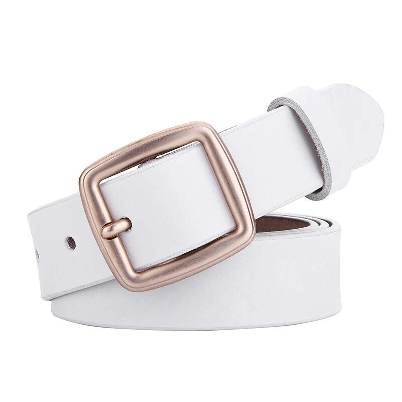 Women's Strap Casual All-match Women Brief Genuine Leather Belt Women Strap Pure Color Belts Top Quality Jeans Belt