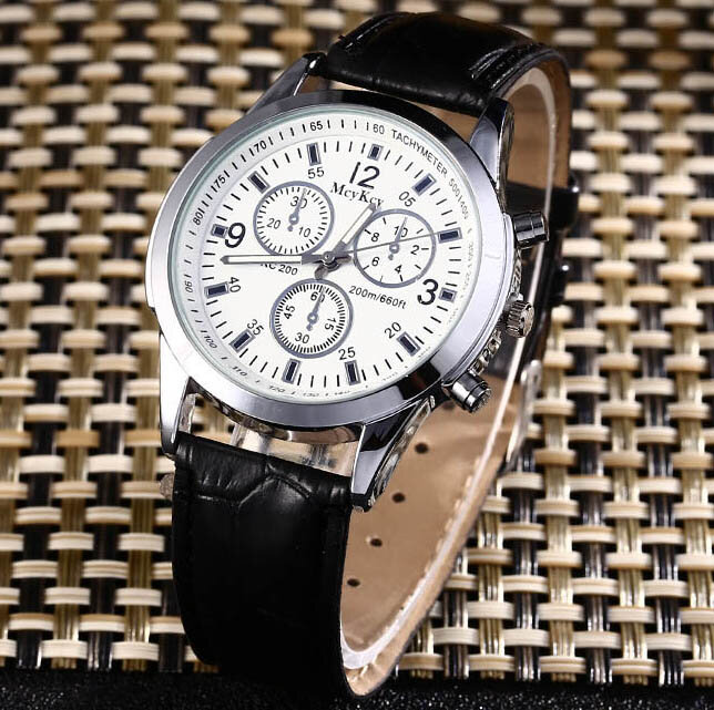 Marca de moda de lujo para hombres y mujeres, reloj de pulsera de cuarzo, informal, de negocios, de cuero