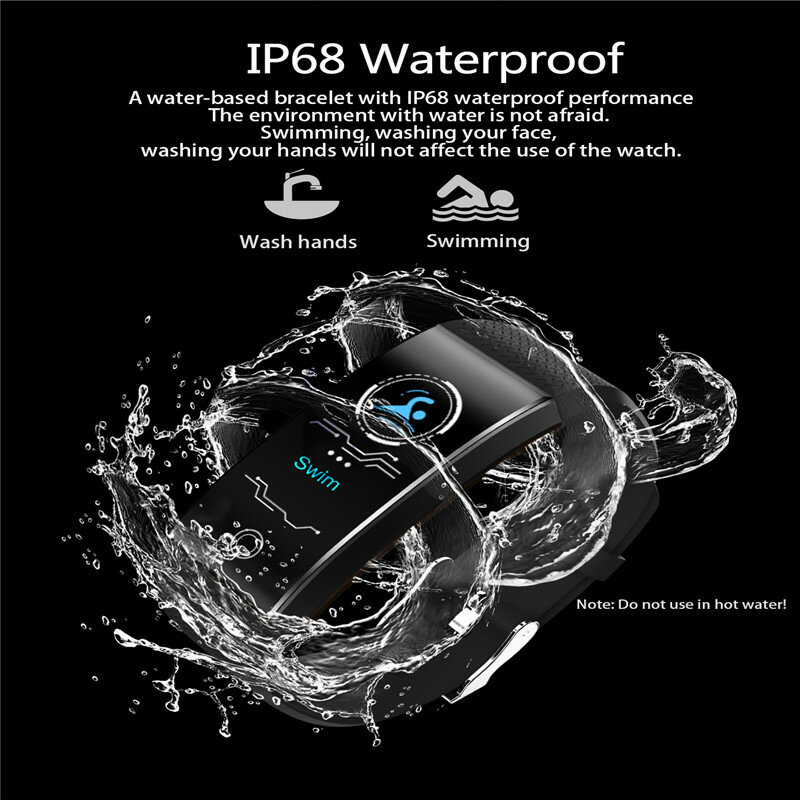 LIGE Smart Bracelet IP68 Waterproof sport Watch Heart Rate Blood Pressure Pedometer Wristband Fitness Tracker For Android ios