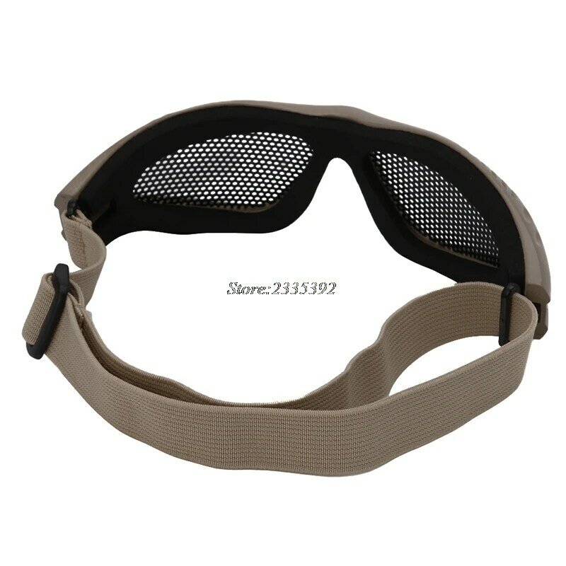 屋外瞳の保護と快適なエアガン安全戦術的なメガネはアンチフォグ金属メッシュ3色
