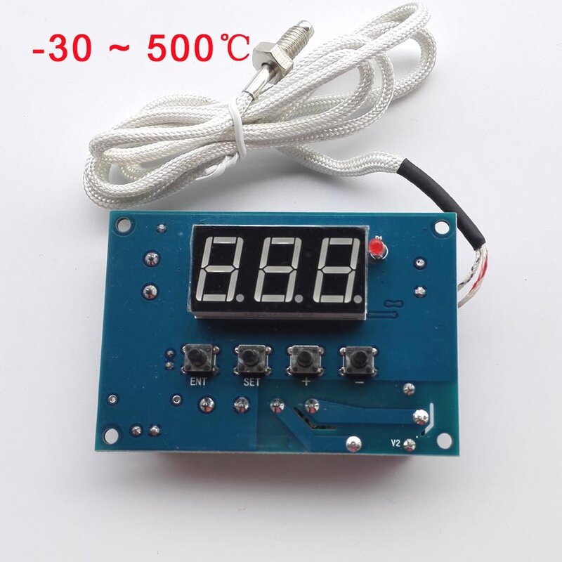 Controlador de temperatura de 0 a 500 grados, termostato de alta temperatura que se puede alinear con función de alarma de alta temperatura