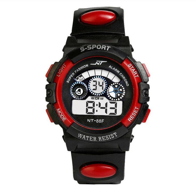 Beste Verkauf Uhr Student Runde Uhr Uhren Wasserdichte Mens Jungen Digital LED Quartz Alarm Date Sport Armbanduhr relogio * EIN
