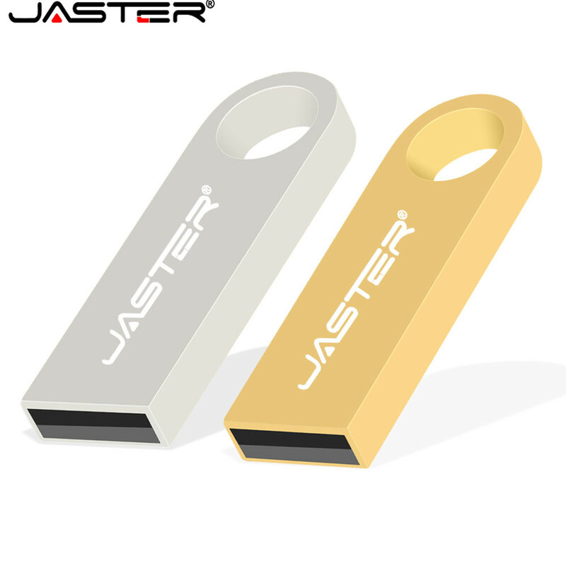 JASTER-mini unidad flash usb de metal, 64GB, 32GB, 16GB, 8GB, 4GB, pendrive resistente al agua, metal, plata, unidad de disco en u