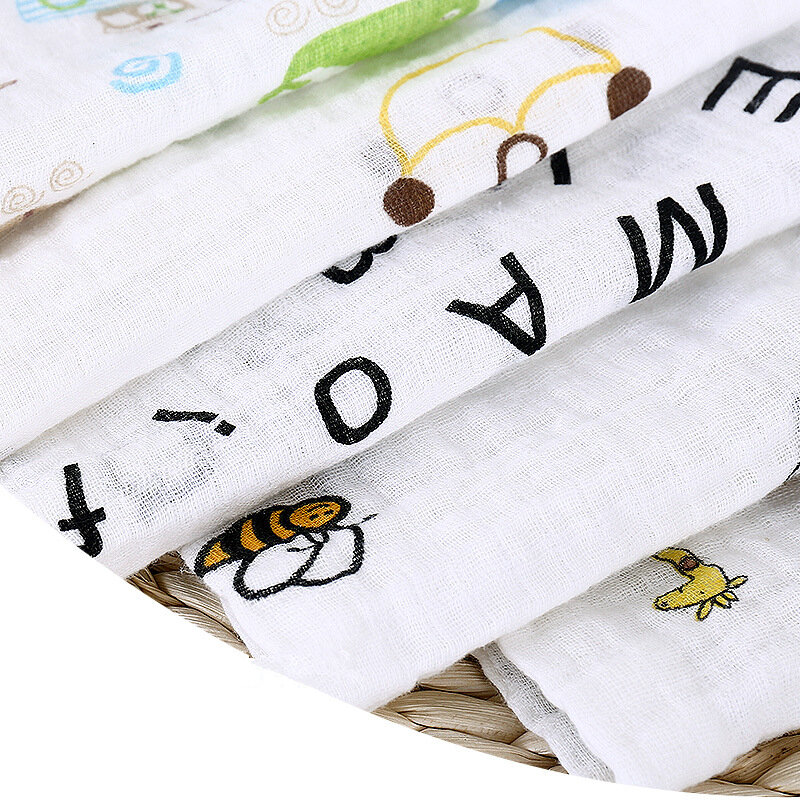 Tanie 3 sztuk/partia bawełna noworodka koc dziecko owijka dla niemowląt muślinu pieluchy Pad wielokrotnego użytku do karmienia ręcznik arkusz pokrowiec na wózek Play mata