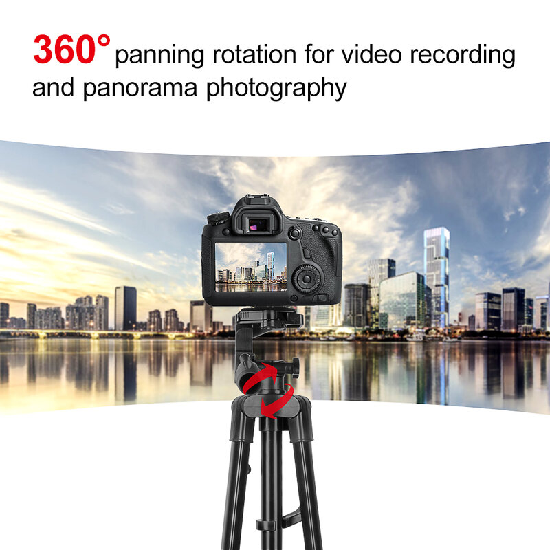 Yizhestudio trípode de cámara portátil para Canon Nikon Sony DSLR Cámara videocámara 50-140 cm soporte de trípode ajustable Universal