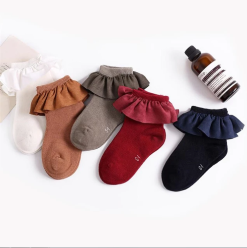Calcetines de algodón bonitos para niñas recién nacidas princesa calcetines de punto escarpines para bebés Sox