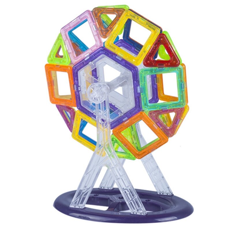 Vendita al dettaglio 1 pz Mini Designer magnetico giocattolo giocattoli educativi per bambini mattoni creativi in plastica illuminano blocchi magnetici
