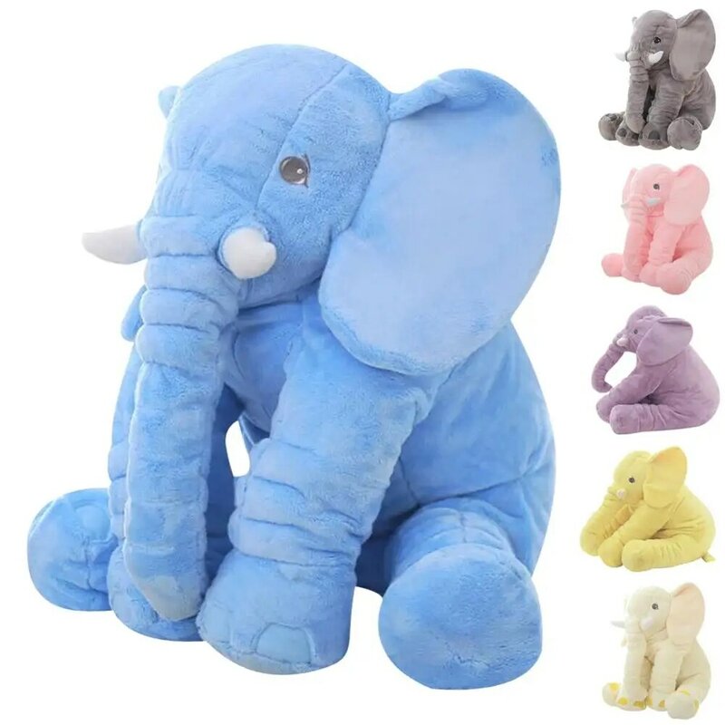40 см/60 см большой плюшевый слон игрушки куклы, детская подушка под спину для сна милый плюшевый слон для детей подарочная Рождественская кук...