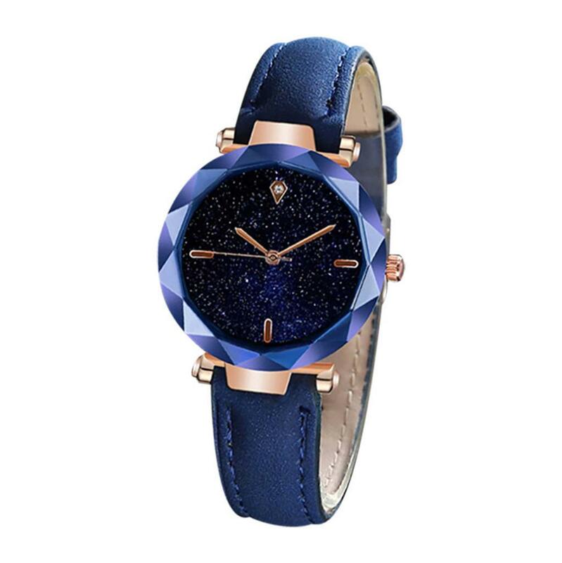 Vogue Uhr Frauen Uhren Starry Sky Unregelmäßigen Zifferblatt Damen Mode Quarz Armbanduhr Lederband Uhr Casual Reloj Mujer * EIN
