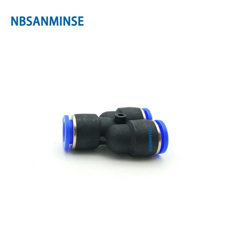 1PC PY Air Compressor Pneumatic Union Y Fitting Quick Connecting Connector PU Tube Accessories Push In Fitting Sanmin