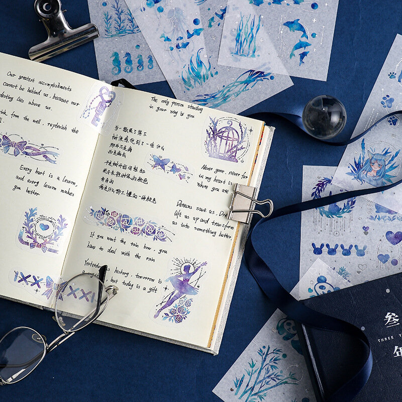 Washi naklejki papierowe sen gwiazdy serii kreatywny Album księga gości DIY dekoracyjne naklejki