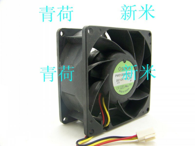 Novo sunon PMD1208PMB1-A 8038 12v 9.1w 3 linhas ventilador de refrigeração do servidor
