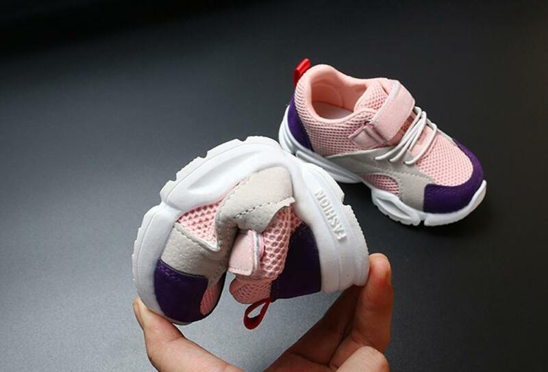 Zapatos deportivos para niñas pequeñas, zapatillas informales de malla, zapatos de salir a correr, transpirables
