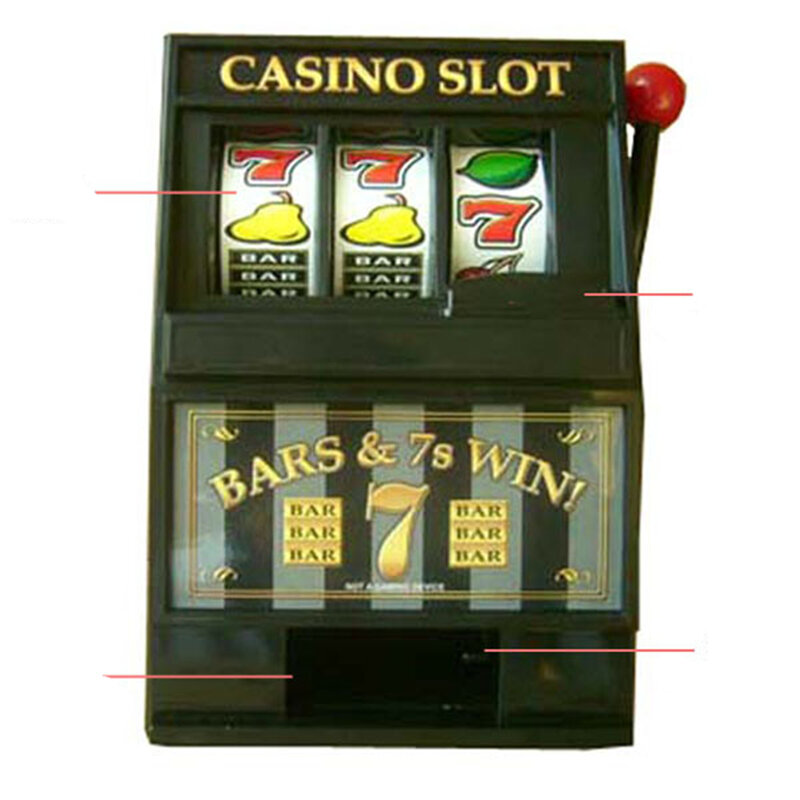Slot Machine Piggy Bank Fruit Machine Money Box Coin Bank Casino Jackpot Las Vegas Games Tabletop Slot Machine Liquor Bar Gifts