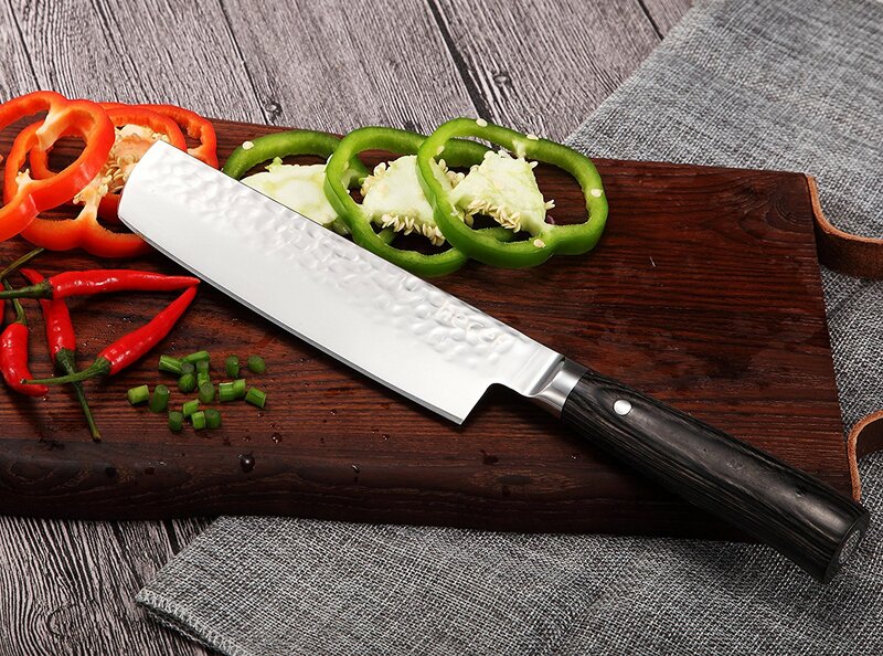 Hecef-cuchillo de Chef de 7 pulgadas, hoja de acero inoxidable para frutas y verduras de alta calidad, embalaje de regalo exquisito, afilado