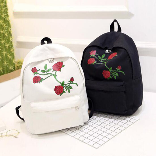 Mochila mochila mochila lona 1 pçs meninas bolsa mochila de viagem escolar moda ombro