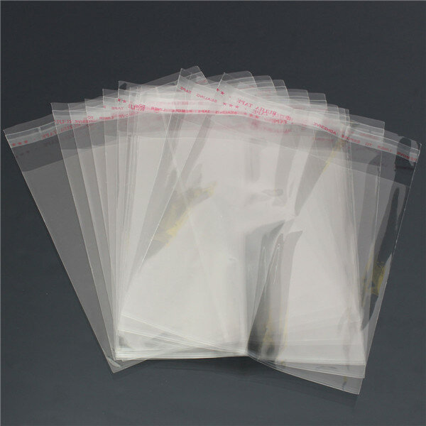 Bolsas de celofán/BOPP/Poly transparentes, embalaje de bolsas de plástico, autoadhesivo, E4, 2016, 15x11cm