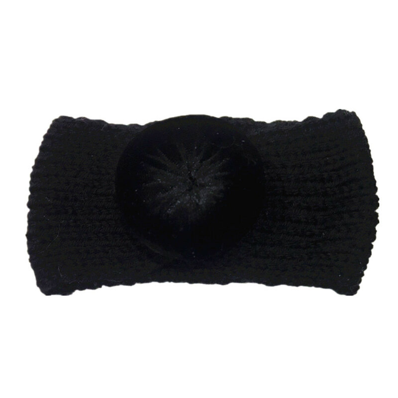 Yundfly-Diadema de lana anudada para recién nacido, turbante redondo para la cabeza, diadema de ganchillo, accesorios para el cabello, regalo de cumpleaños