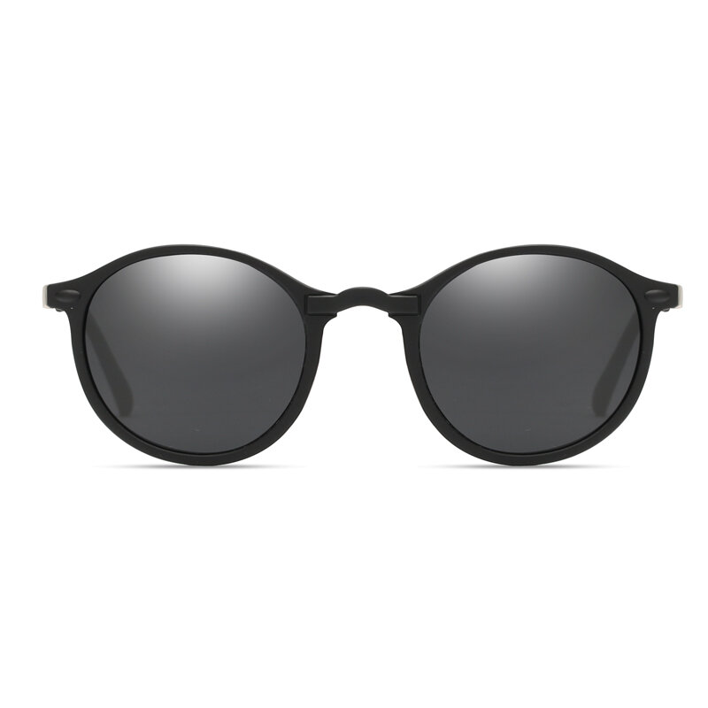 Óculos de sol polarizado para homens e mulheres, redondo, marca de design, óculos de sol para direção, uv400, 2019